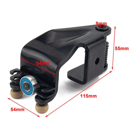 Black Iron Center Mount Sliding Door Rollers for Honda Odyssey (2005-2010)