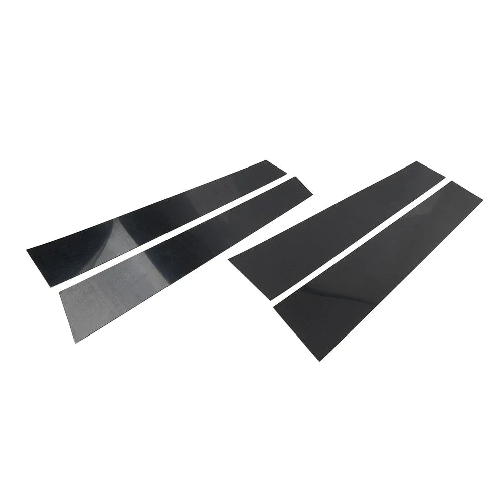 Pillar Post Set Door Window Trim Covers Gloss Black for Dodge Ram 1500 (19-24)