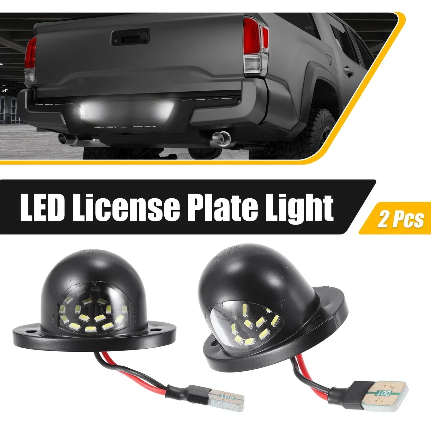 2 x LED License Plate Light Assembly for Dodge RAM 1500 (2019-2023)