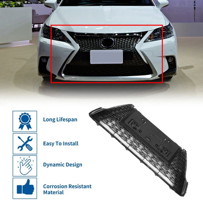 Front Lower Hood Bumper Grille for Lexus CT200h (2017) - Black