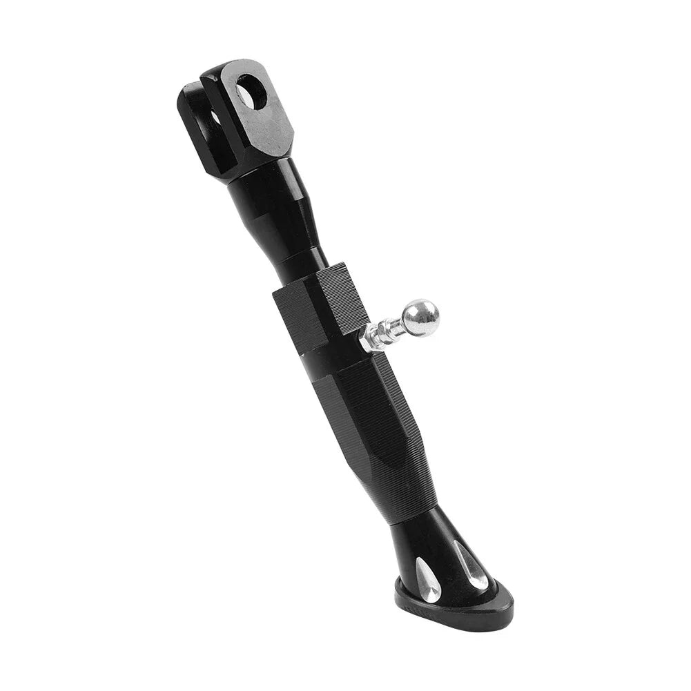 Adjustable Kickstand Foot for Motorcycle Universal Side Support - Black