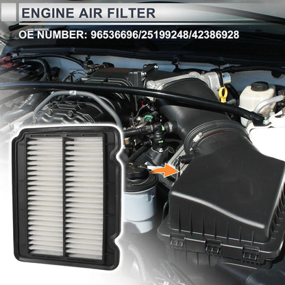 Car Engine Air Filter for Chevrolet Aveo 1.6L (2004-2011) - 1 x Filter