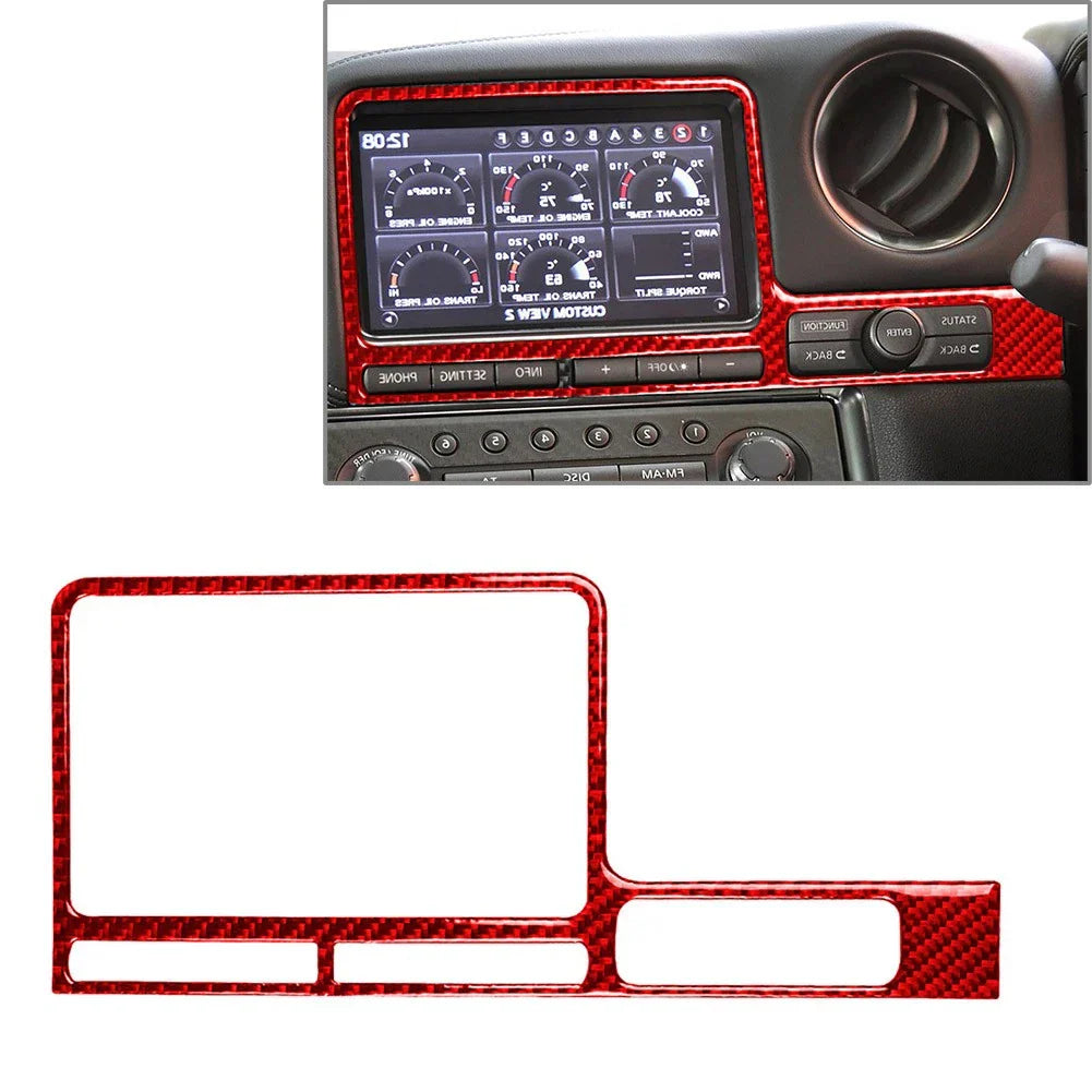 GPS Navigation Panel Cover Trim for Nissan GTR R35 (2008-2016) Red
