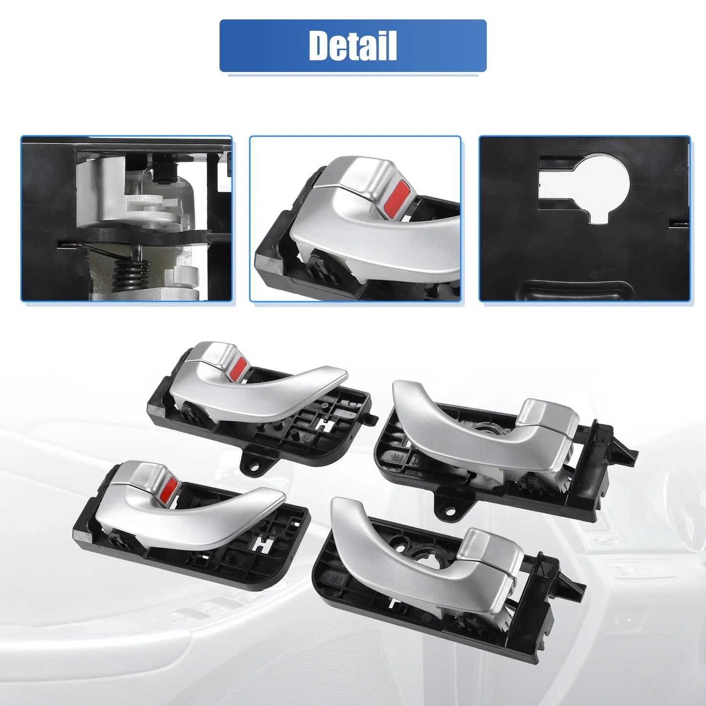 Set of 2 Front & Rear Interior Door Handles for Hyundai Sonata (2005-2008)