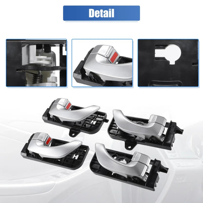 Set of 2 Front & Rear Interior Door Handles for Hyundai Sonata (2005-2008)