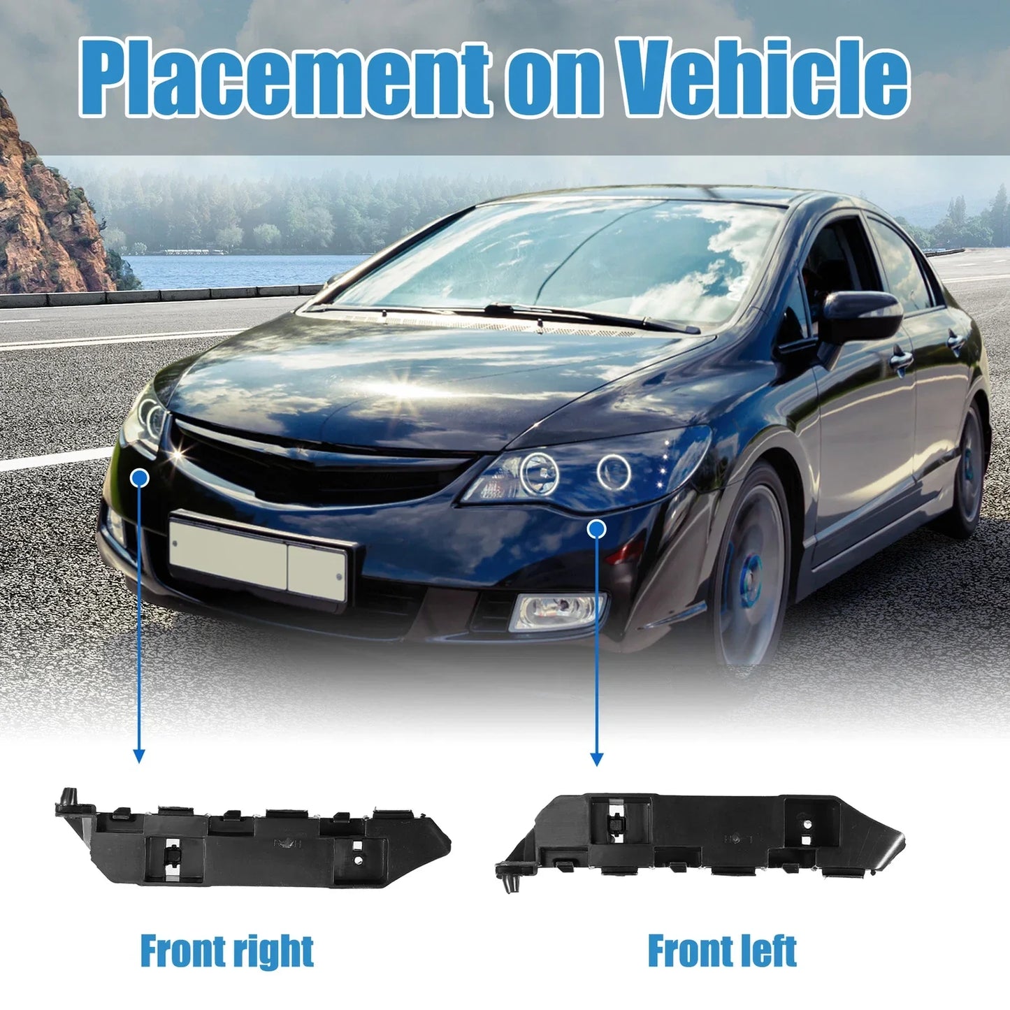 Bumper Bracket for Honda Civic 2012-2015 (2 x Left & Right)