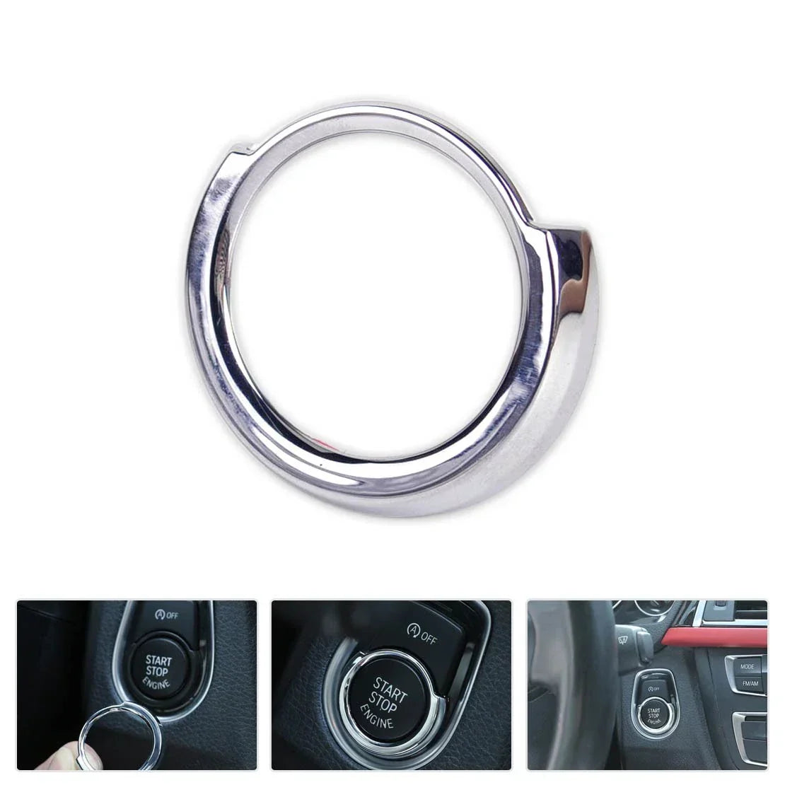 Chrome Engine Switch Motor Knob Cover for BMW F20 F30 116i (2011-2019)