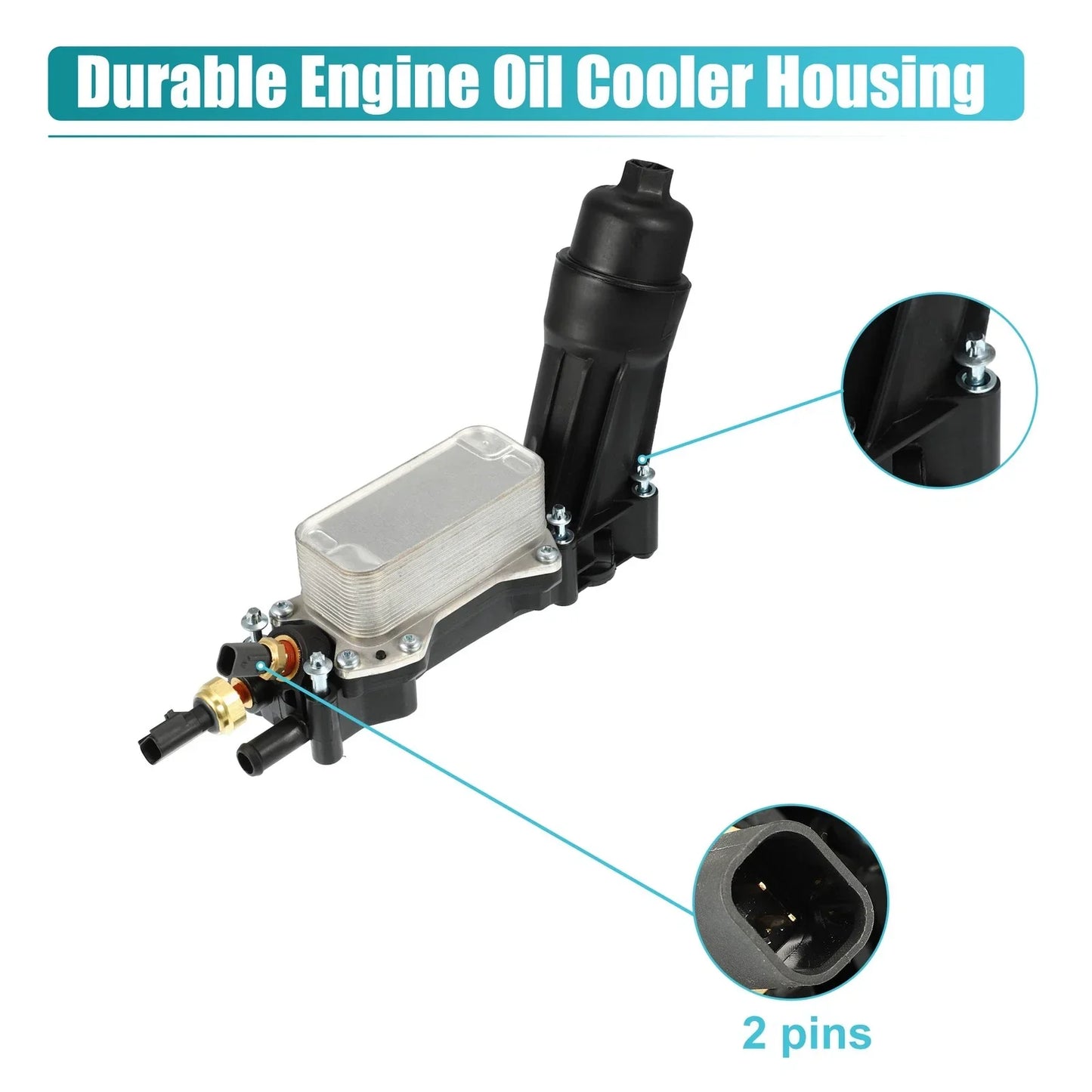 Engine Oil Cooler Housing with Gaskets for Dodge (2011-2019)