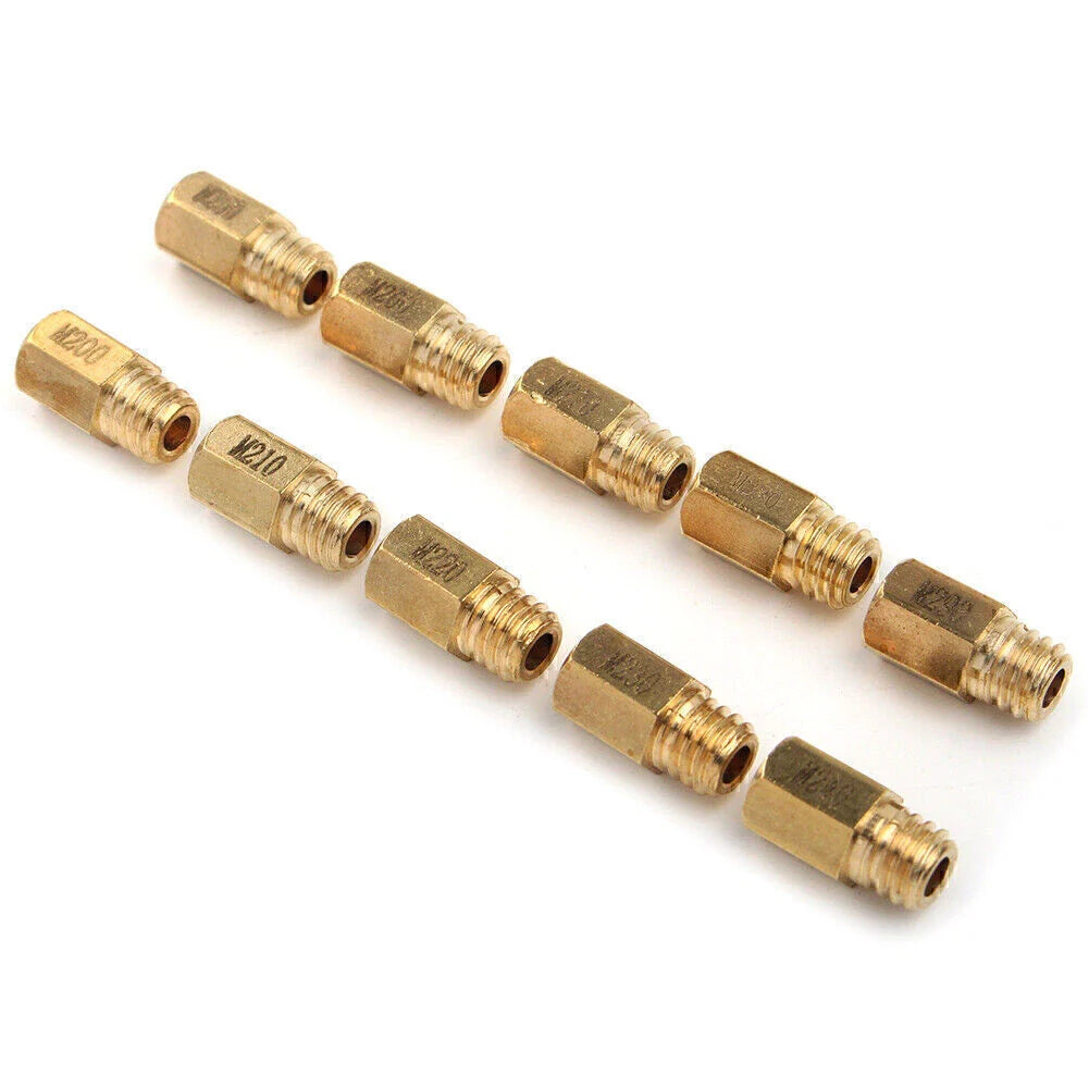 10 Pcs Hex Type Main Jets for MIKUNI VM/TM/TMX Carburetor (200-290)