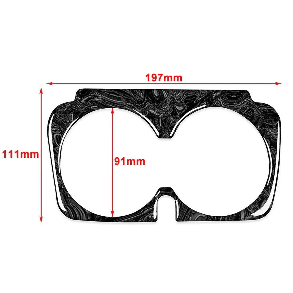 Water Cup Holder Cover Trim for Benz C GLC E Class 15-21 Wood Grain
