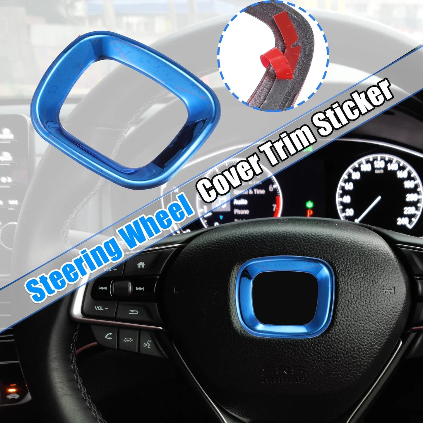 Steering Wheel Center Frame Cover Trim for Honda Accord (2018-2022) Blue