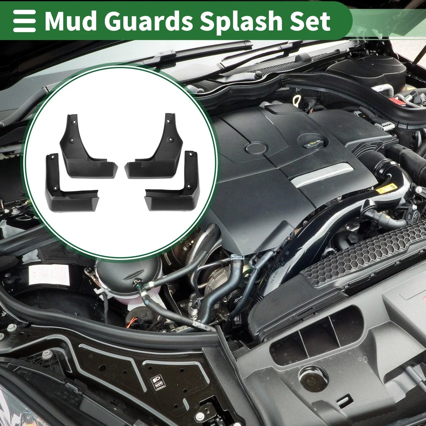 Mud Flaps Splash Guards Front & Rear for Honda City GM6 (2015-2019)
