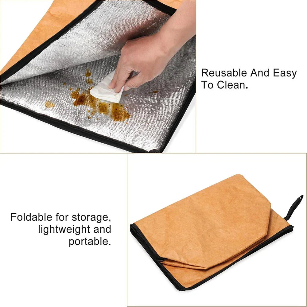 Reusable Insulated Meat Bag with Zipper for BBQ Smokers & Grilling