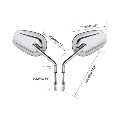 Chrome Rear View Mirrors for Harley Davidson Sportster XL 1200 883 (2004-2023)