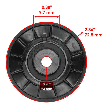 Caltric Drive Belt Idler Pulley Replacement for John Deere AM115460 (50–52")