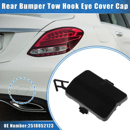 Rear Bumper Tow Hook Eye Hole Cap for Mercedes-Benz R320 (2007-2009) Black