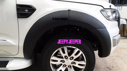 6" Matte Black Fender Flares for Ford Everest SUV (2015-2018)