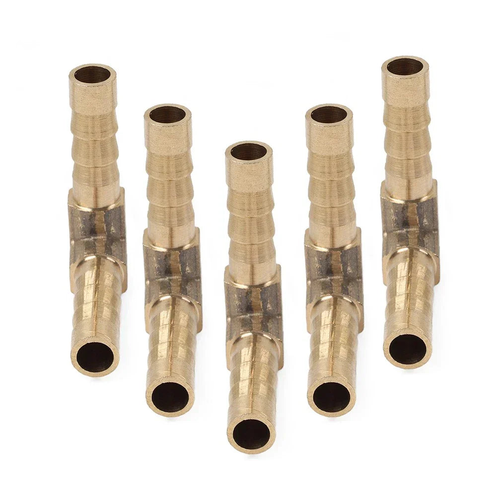 5Pc 5/16" x 5/16" Brass Barbed Hose Barb Elbow Fitting for Pipe