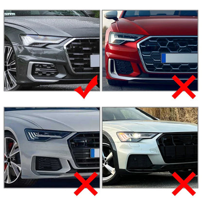 Right Front Fog Light Frame Cover Glossy Black for Audi A6 C8 S6 (2023-2025)