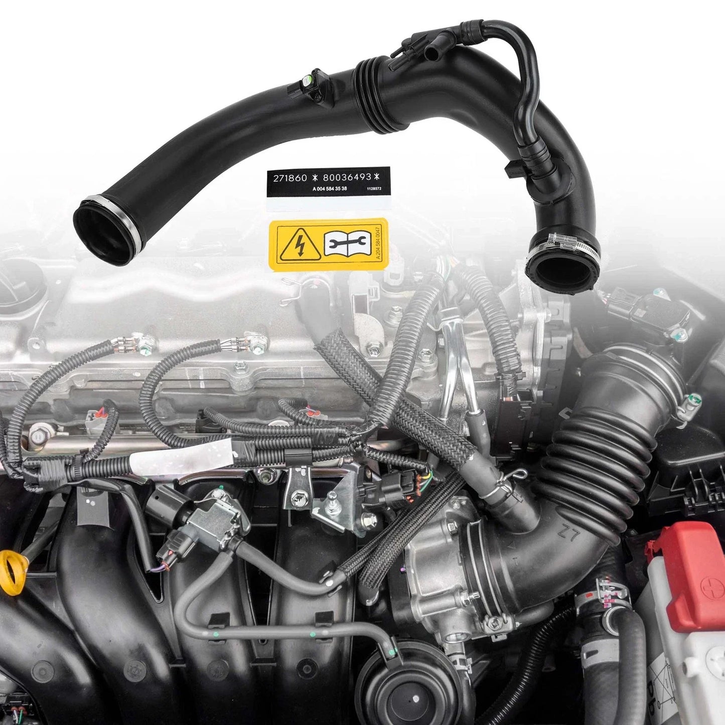 Intake Hose for Mercedes-Benz W204 2012-2015, Black, 2 x Compatible Parts