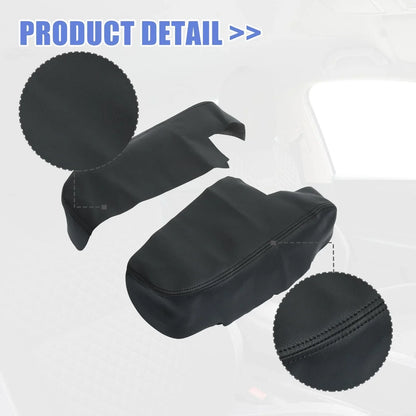 Front Door Armrest Cover Pad for Honda Ridgeline (2006-2014) - 1 Pair Black