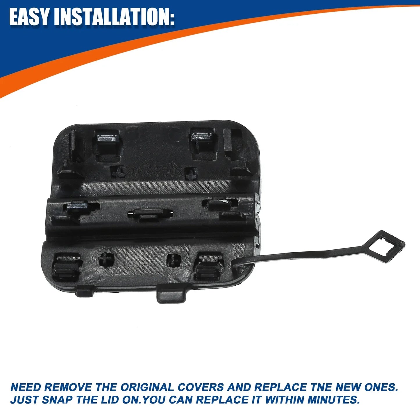 Rear Bumper Tow Hook Cover for Mercedes-Benz (2019-2023) - Tenorite Grey