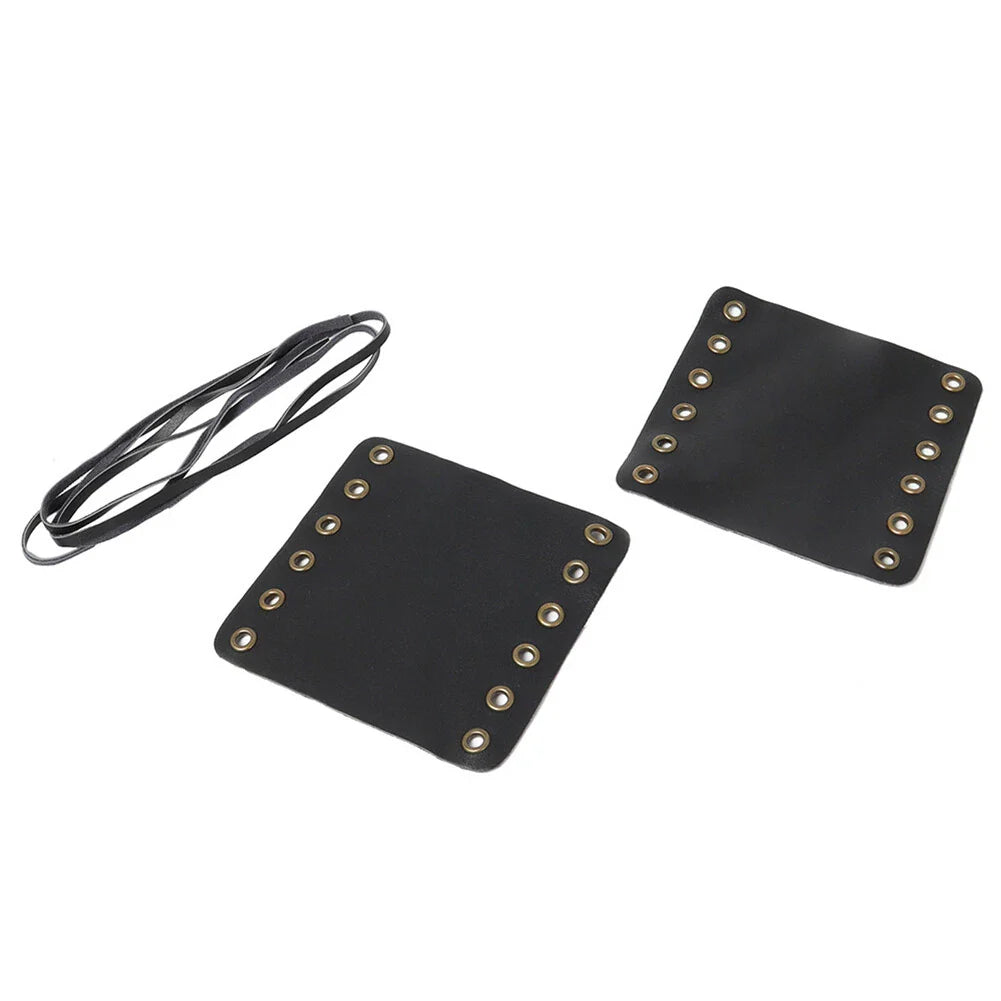 Leather Hand Grips Covers for Harley Cafe Racer (Fits Various Models)
