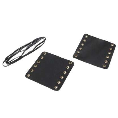 Leather Hand Grips Covers for Harley Cafe Racer (Fits Various Models)