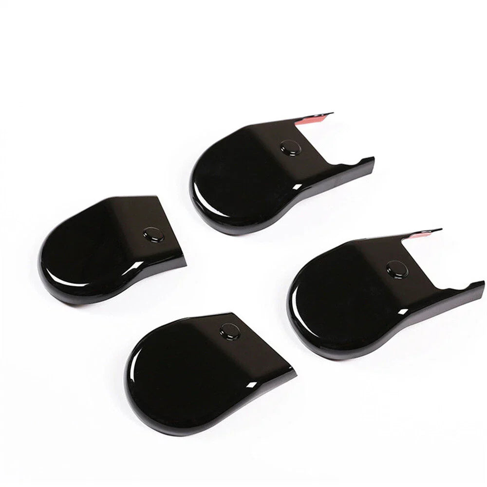 4 Pcs Glossy Black ABS Car Seat Base Cover Trim for Toyota Hilux (2015-2021)