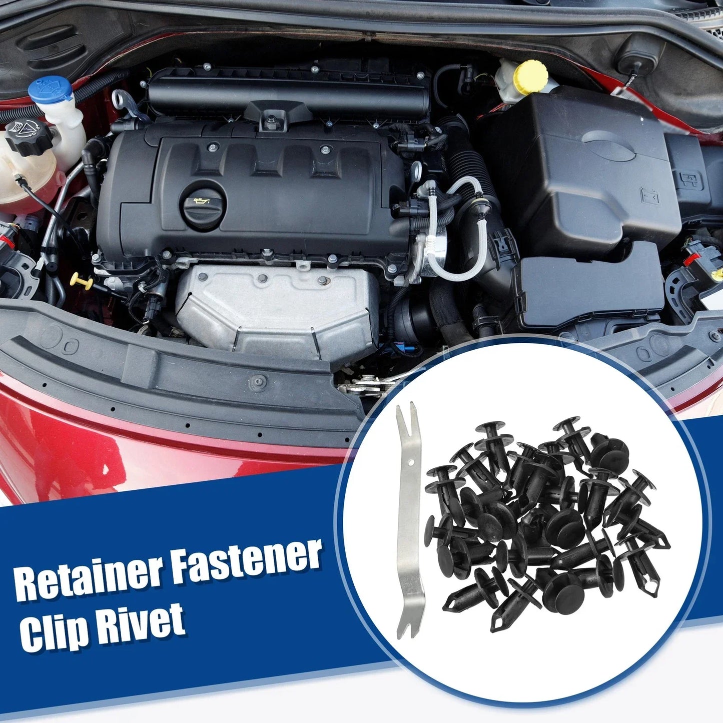 25 x Push Type Rivet Retainers for Dodge Honda Bumper Fender Fasteners