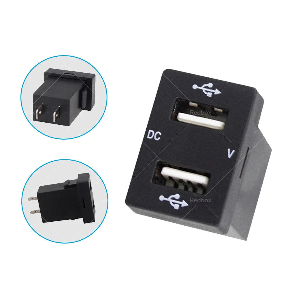 DUAL USB CHARGER + VOLT METER for Toyota Hilux, Prado, Camry (2010-2023)