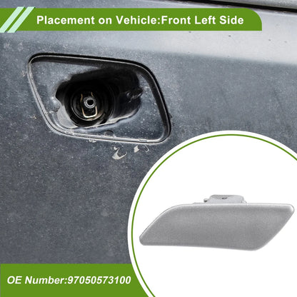 Washer Nozzle Cover Cap for Porsche Panamera (2010-2023) Silver Tone