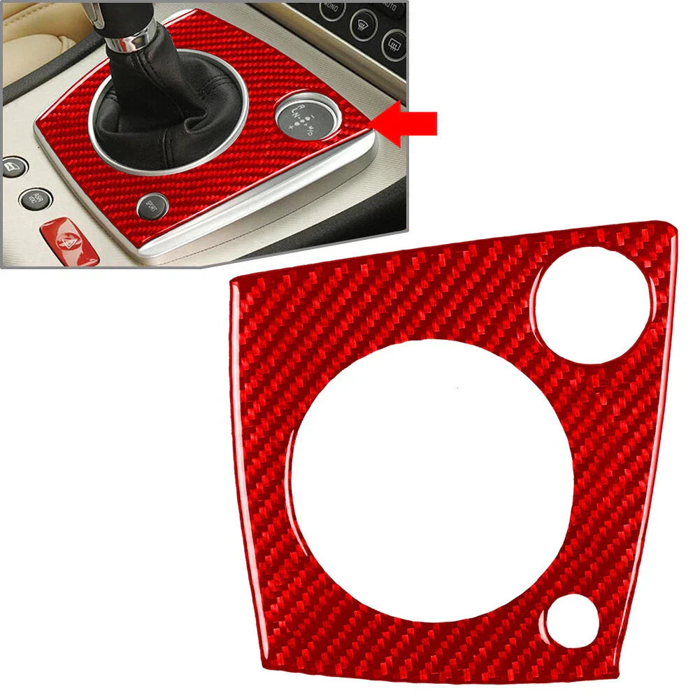 Carbon Fiber Red Gear Shift Panel Cover Trim for Alfa Romeo 159 (2006-2011)