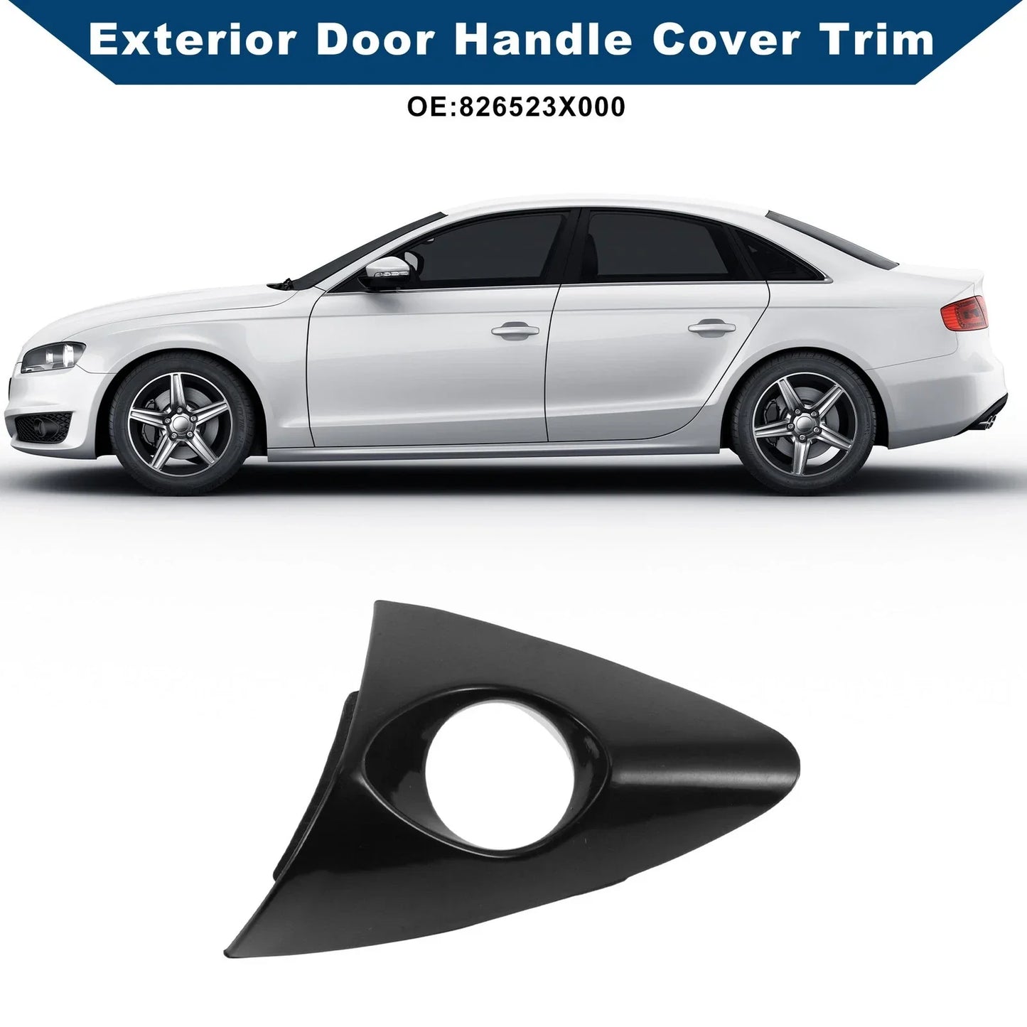 Exterior Door Handle Cover Trim for Hyundai Elantra (2011-2016) Black