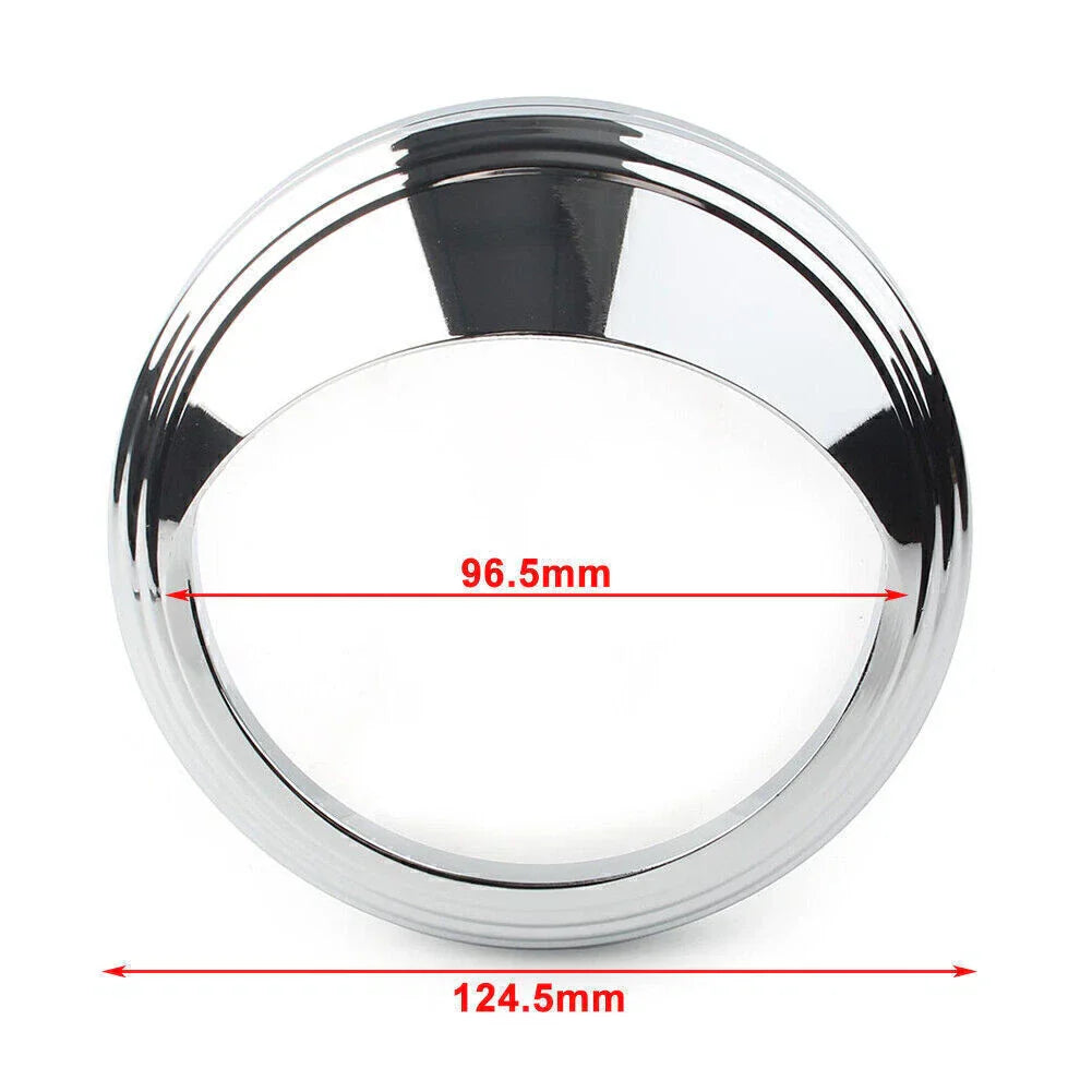 5" Chrome Bezel Trim Ring Visor Cover for Harley