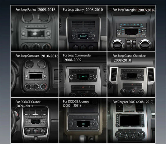 10.33'' Car Stereo GPS Navigation for Jeep Wrangler, Dodge RAM (2011-2023)