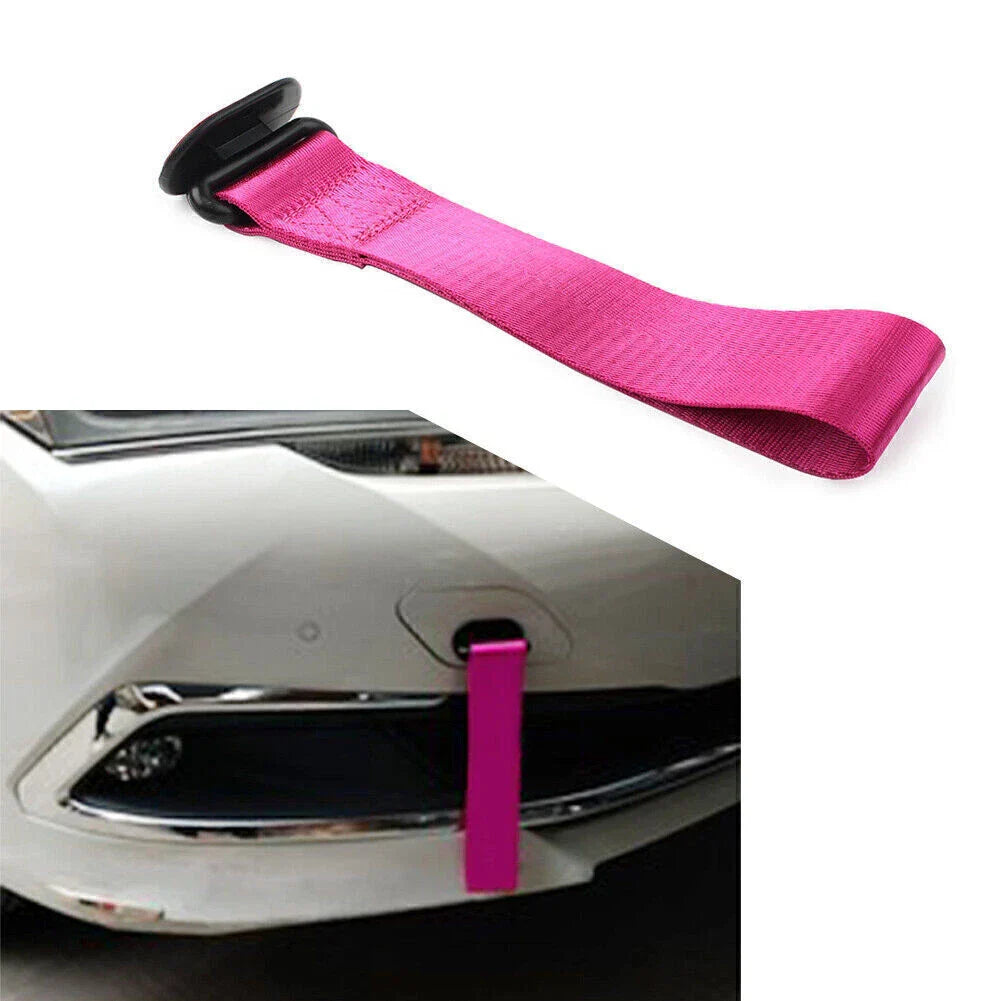 Tow Strap Belt Rope for Universal Car Rear/Front Bumper - Purple