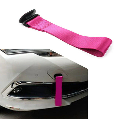 Tow Strap Belt Rope for Universal Car Rear/Front Bumper - Purple