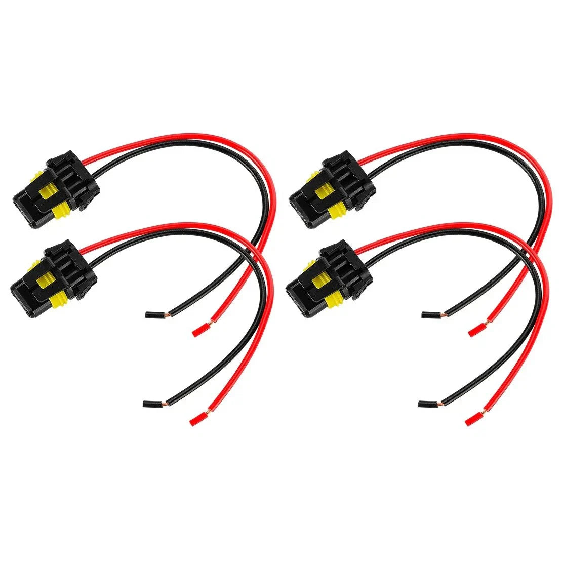 2 x 9012 HIR2 Headlight Bulb Plug Connector Harness for Audi A6 (2012-2018)