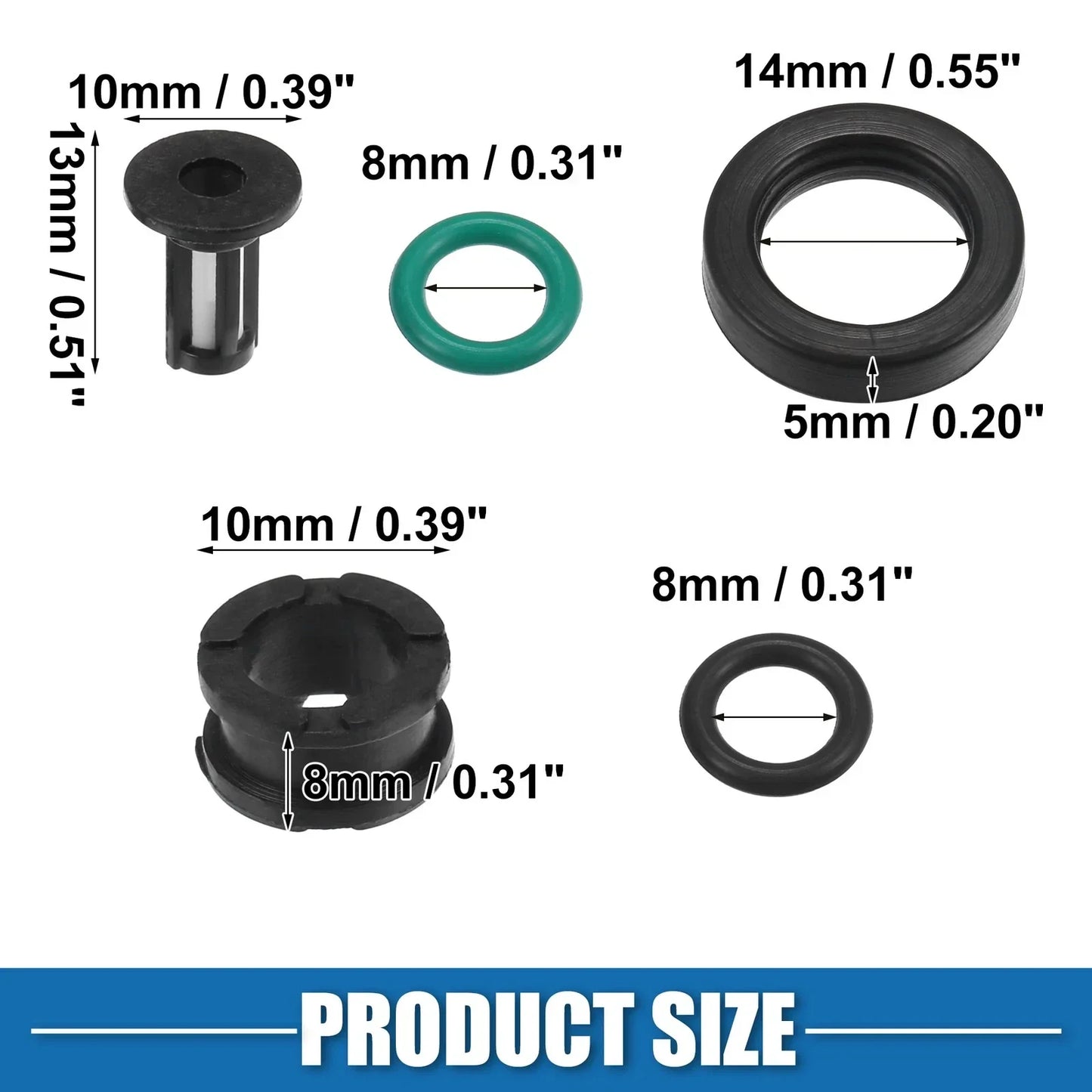 Fuel Injector O Ring Seals 6 x for Honda Odyssey Pilot (2001-2004)
