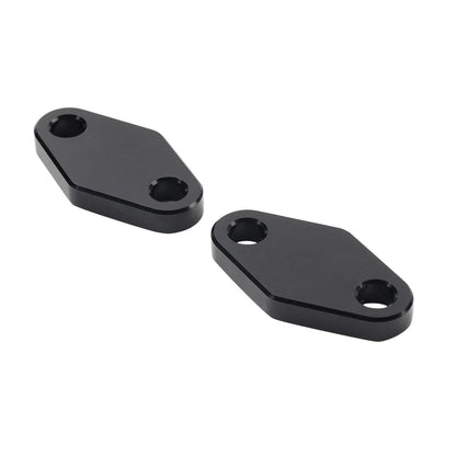 Black Oil Cooler Block Off Plate w/ Gasket for Suzuki Hayabusa GSX1300R (99-20)