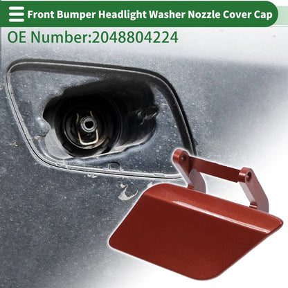 Front Left Bumper Headlight Washer Nozzle Cover for Mercedes-Benz (Red)