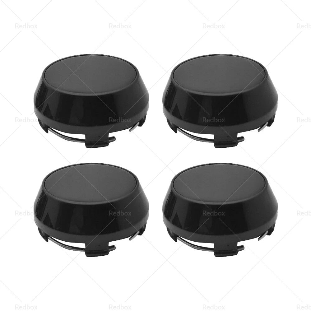 4 x 60mm Black Hub Caps for Universal Wheel Center Rim Caps
