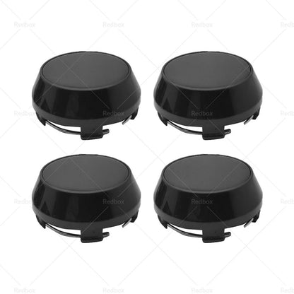 4 x 60mm Black Hub Caps for Universal Wheel Center Rim Caps