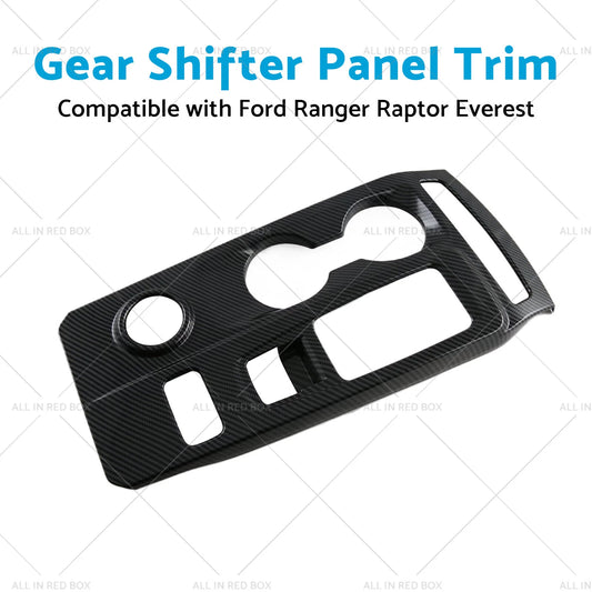 Carbon Gear Shifter Panel Console Protector Trim for Ford Ranger Raptor