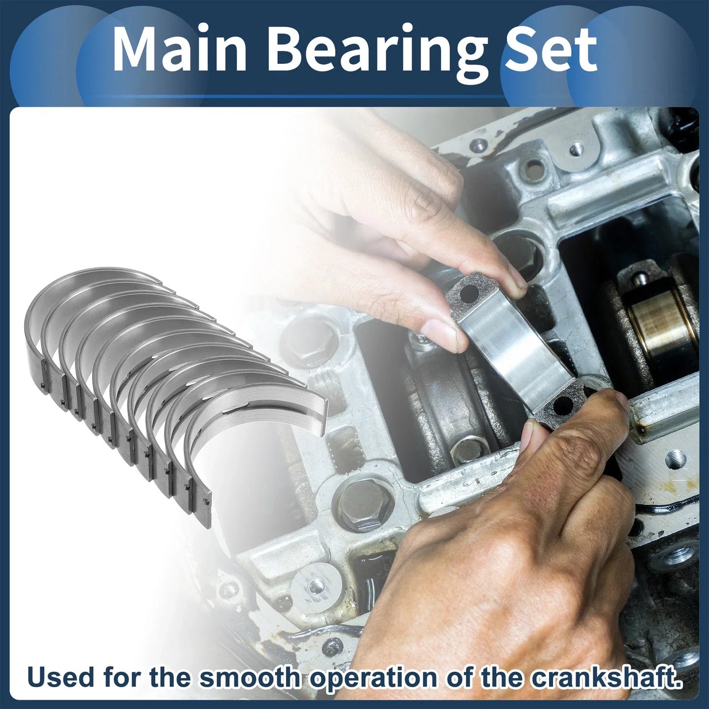 Main Bearing Set for Mercedes-Benz A250 (2013-2019) - 10 Pcs