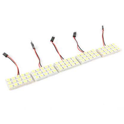 5x White LED 5050 15SMD Dome Lights for Car Interior (Universal)