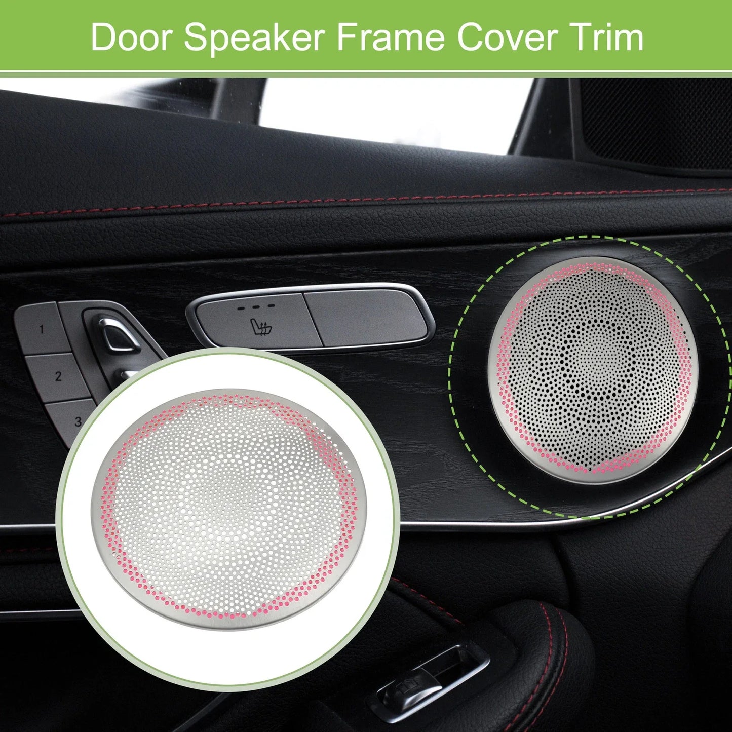 4pcs Door Speaker Frame Cover Trim for Mercedes Benz C E GLC Class (2015-2023)