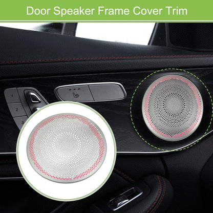 4pcs Door Speaker Frame Cover Trim for Mercedes Benz C E GLC Class (2015-2023)