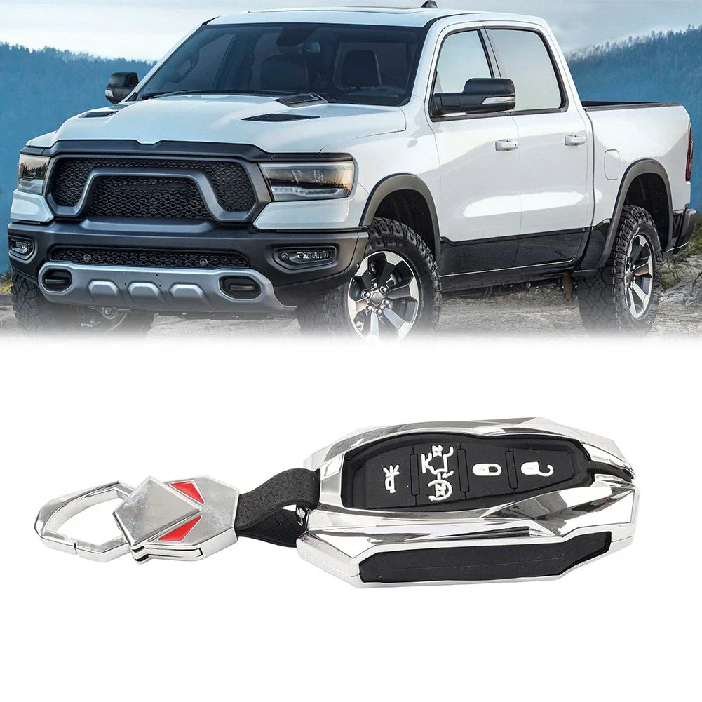Remote Key Shell Case 1 x Silver for Dodge Ram 1500 Pickup (2019-2023)